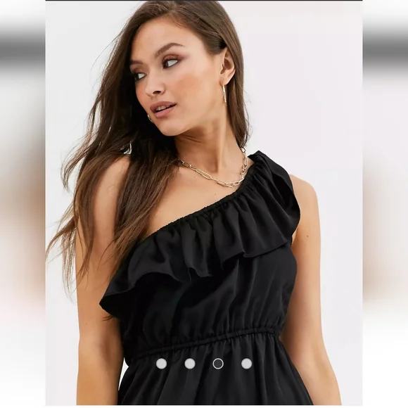One Shoulder Ruffle Dress - Picture 3 of 3